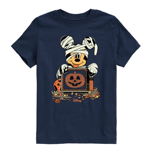 Disney - Halloween Mickey - Youth Boys Short Sleeve Graphic T-Shirt