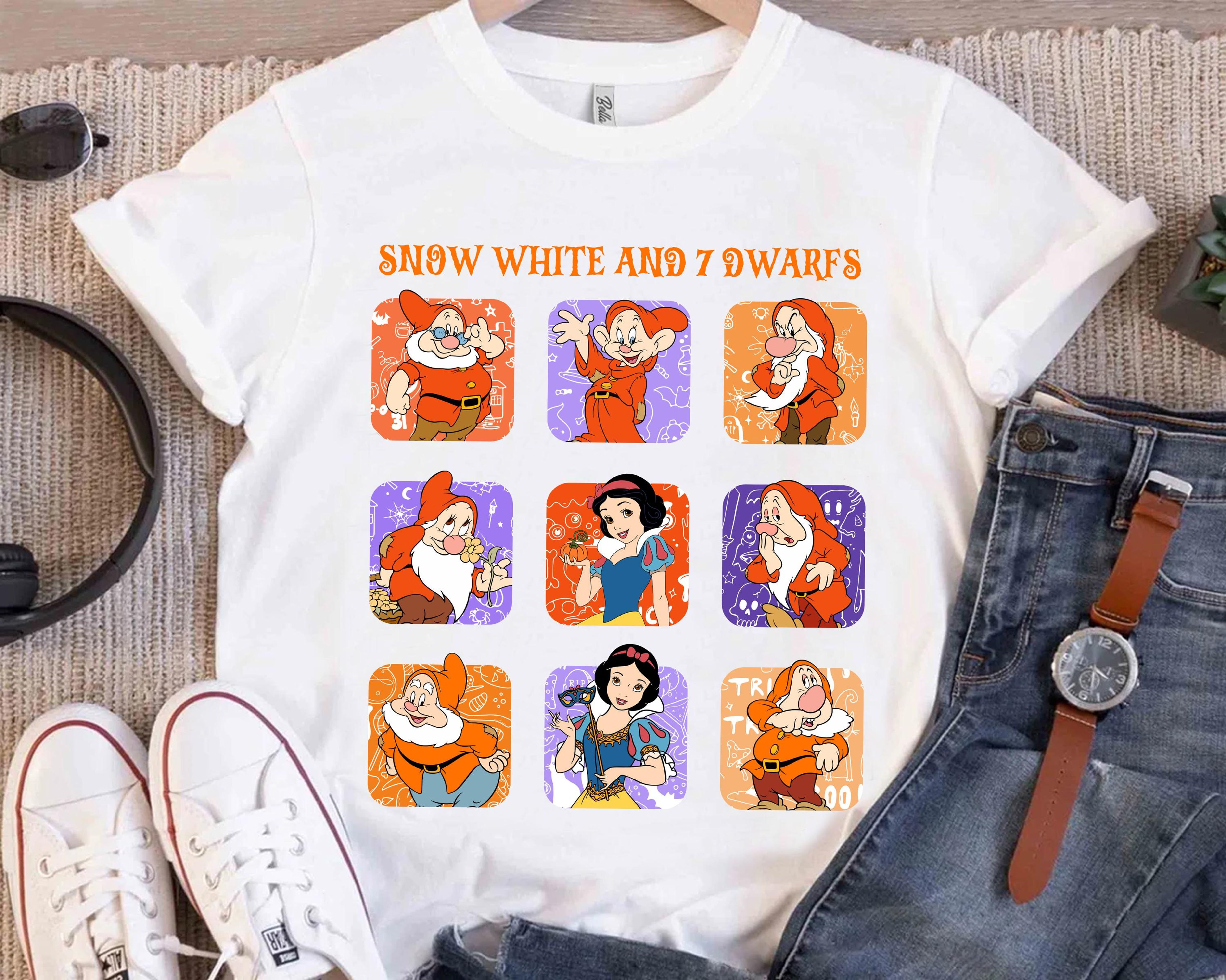 Disney Halloween Moods Disney Snow White And 7 Dwarfs Group TShirt