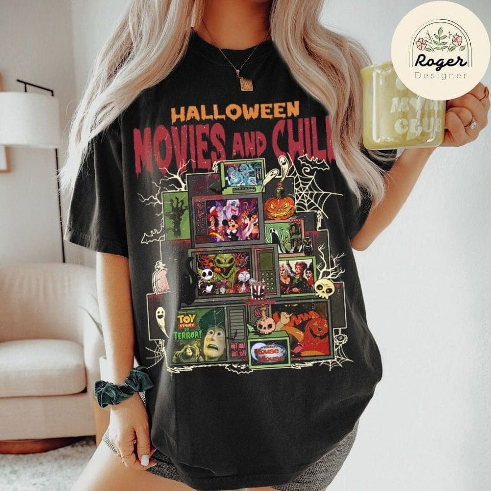 Disney Halloween Movies and Chill Shirt, Mickey's Not So Scary