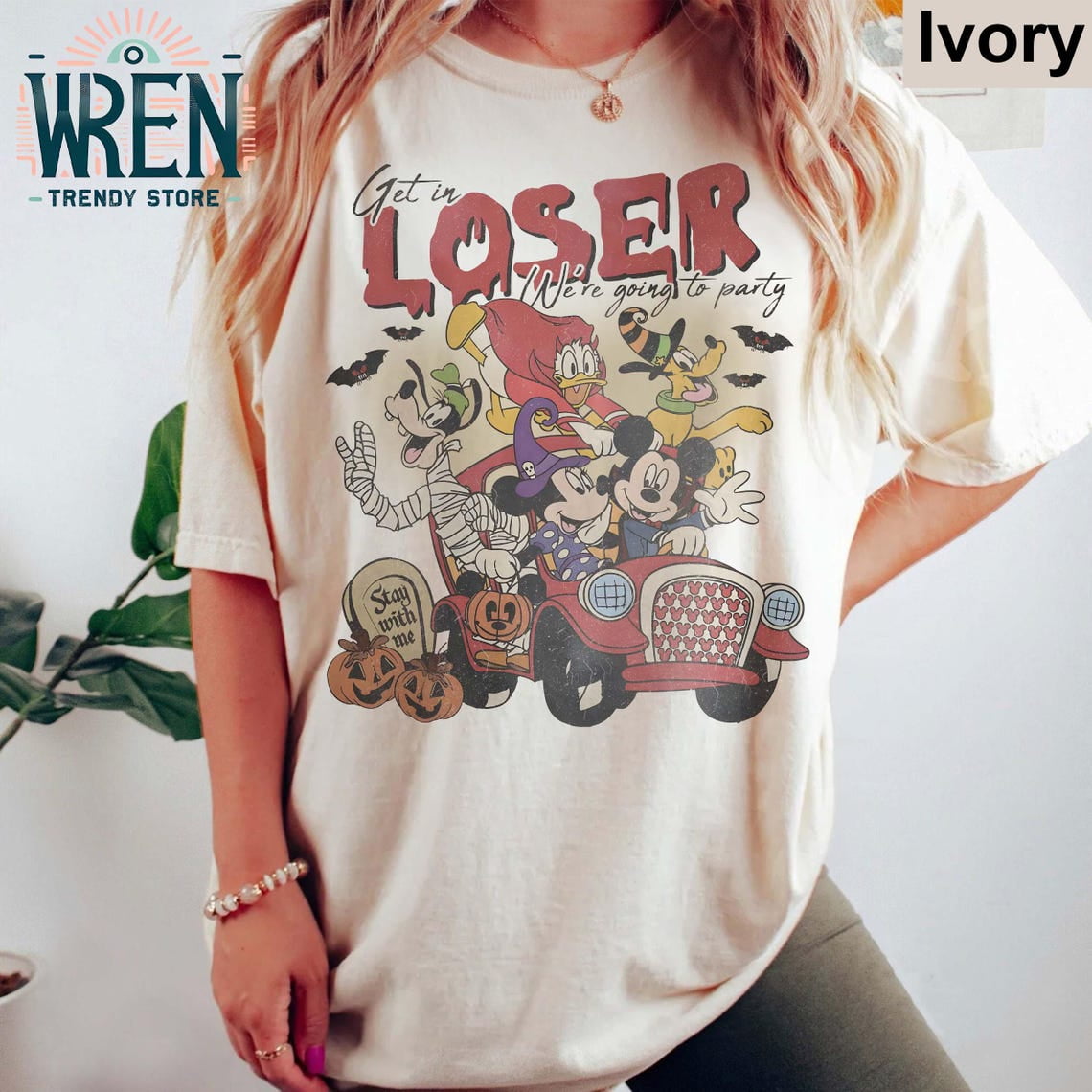 Disney Halloween Shirt, Get In Loser We're Going To Party Mickey And