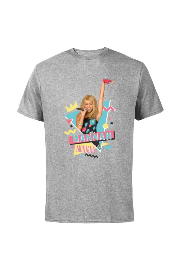 Hannah Montana 90s - Short Sleeve Cotton T-Shirt for Adults -Customized-Athletic Heather