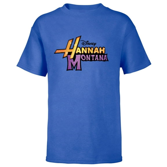 Disney Hannah Montana Logo - Short Sleeve T-Shirt for Kids -Customized-Royal