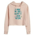 thumbnail image 1 of Disney - Happily Ever After Ariel  - Juniors Cropped Pullover Hoodie, 1 of 4