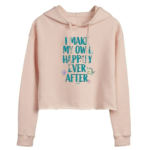 Disney - Happily Ever After Ariel  - Juniors Cropped Pullover Hoodie