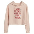 thumbnail image 1 of Disney - Happily Ever After Belle  - Juniors Cropped Pullover Hoodie, 1 of 4