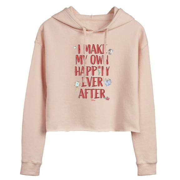 Disney - Happily Ever After Belle  - Juniors Cropped Pullover Hoodie