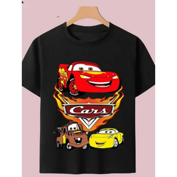 Disney Happy Cars Lightning McQueen T-Shirt Unisex, S-5XL