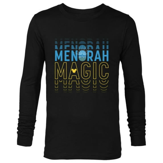 Disney Happy Hanukkah Menorah Magic - Long Sleeve T-Shirt for Men - Customized-Black