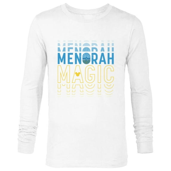 Disney Happy Hanukkah Menorah Magic - Long Sleeve T-Shirt for Men - Customized-White