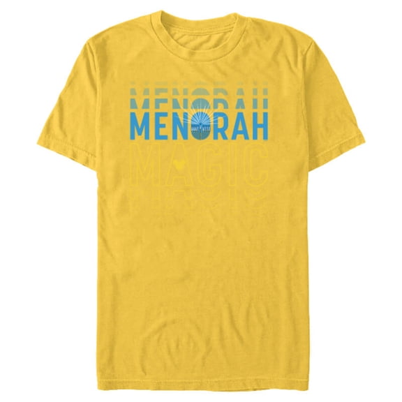 Disney Happy Hanukkah Menorah Magic - Short Sleeve Blended T-Shirt for Adults - Customized-Yellow
