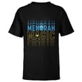 thumbnail image 1 of Disney Happy Hanukkah Menorah Magic - Short Sleeve T-Shirt for Kids - Customized-Black, 1 of 5
