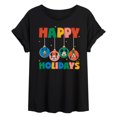 thumbnail image 1 of Disney - Happy Holidays Ornament Heads - Juniors Ideal Flowy Muscle T-Shirt, 1 of 5