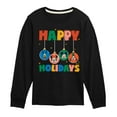 thumbnail image 1 of Disney - Happy Holidays Ornament Heads - Toddler & Youth Long Sleeve Graphic T-Shirt, 1 of 5