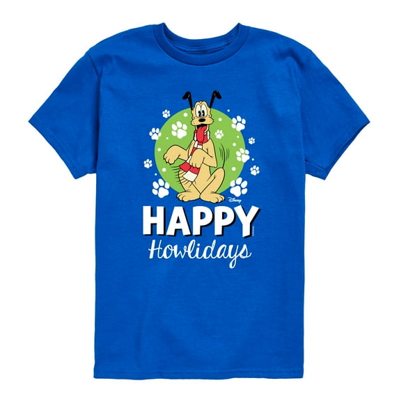 Disney - Happy Howlidays Pluto Christmas - Toddler & Youth Short Sleeve Graphic T-Shirt