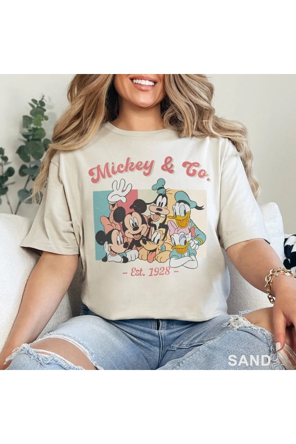 Disney Happy Mickey And Co Vintage Retro Aesthetic T-shirt