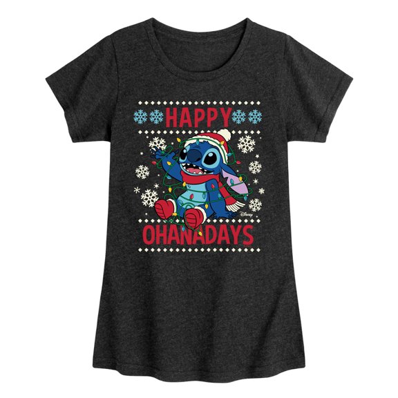 Disney - Happy Ohana Days - Youth Girls Short Sleeve T-Shirt