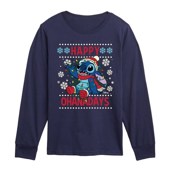 Disney - Happy Ohana Days - Youth Long Sleeve Graphic T-Shirt