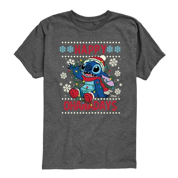 Disney - Happy Ohana Days - Youth Short Sleeve Graphic T-Shirt