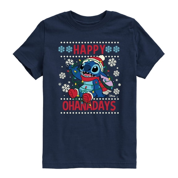 Disney - Happy Ohana Days - Youth Short Sleeve Graphic T-Shirt