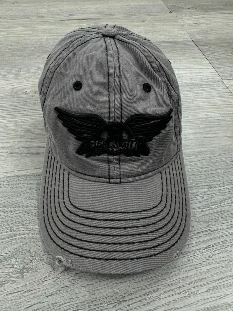 Disney Hat Cap Baseball Gray Adjustable World Aerosmith Rock N Roll