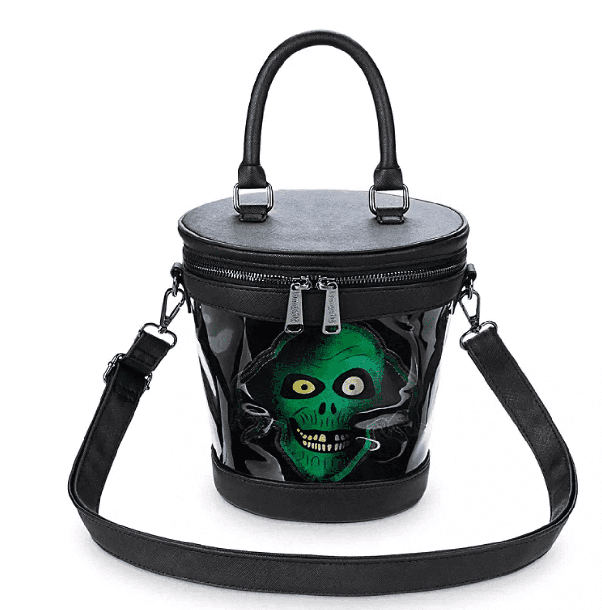 Disney Haunted Mansion Hatbox Ghost Loungefly Purse Barrel Bag