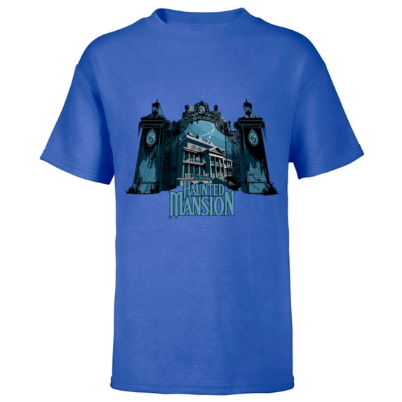 Disney Haunted Mansion Movie Gracey Manor Gates - Short Sleeve T-Shirt for Kids - Customized-Royal