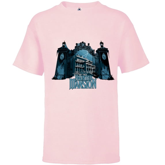 Disney Haunted Mansion Movie Gracey Manor Gates - Short Sleeve T-Shirt for Kids - Customized-Soft Pink