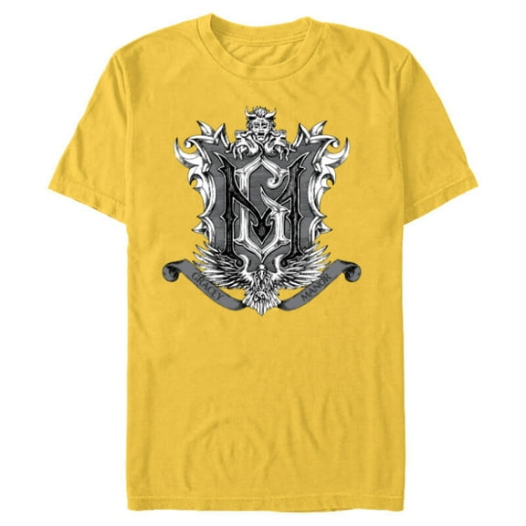 Disney Haunted Mansion Movie Gracey Manor Shield Crest - Short Sleeve Blended T-Shirt for Adults - Customized-Yellow
