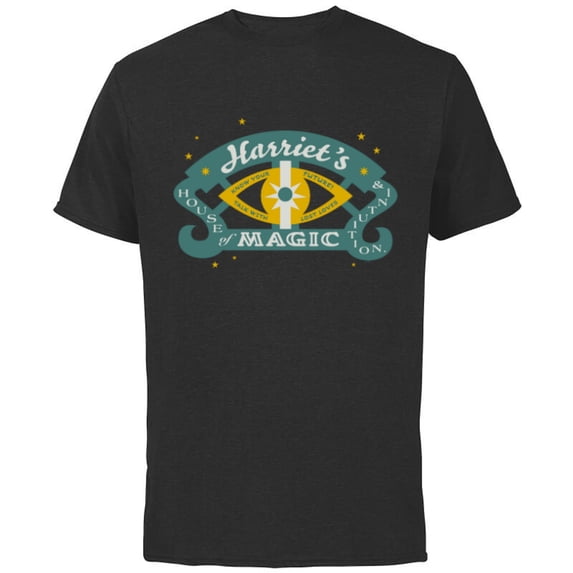 Disney Haunted Mansion Movie Harriet’s House of Magic Logo - Short Sleeve Cotton T-Shirt for Adults - Customized-Black