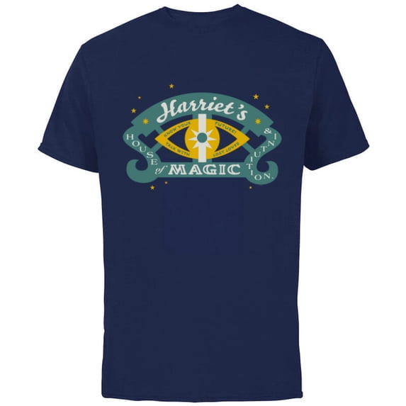 Disney Haunted Mansion Movie Harriet’s House of Magic Logo - Short Sleeve Cotton T-Shirt for Adults - Customized-Navy