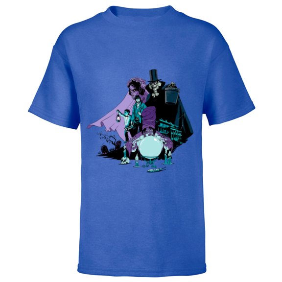 Disney Haunted Mansion Movie Hatbox Ghost Bride Harriet Ben - Short Sleeve T-Shirt for Kids - Customized-Royal