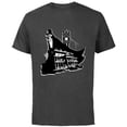 thumbnail image 1 of Disney Haunted Mansion Movie Hatbox Ghost Grandfather Clock - Short Sleeve Cotton T-Shirt for Adults - Customized-Charcoal, 1 of 5