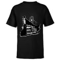thumbnail image 1 of Disney Haunted Mansion Movie Hatbox Ghost Grandfather Clock - Short Sleeve T-Shirt for Kids - Customized-Black, 1 of 5