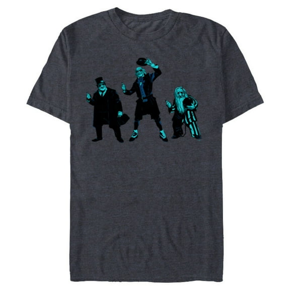 Disney Haunted Mansion Movie Hitchhiking Ghosts Trio - Short Sleeve Blended T-Shirt for Adults - Customized-Navy Heather