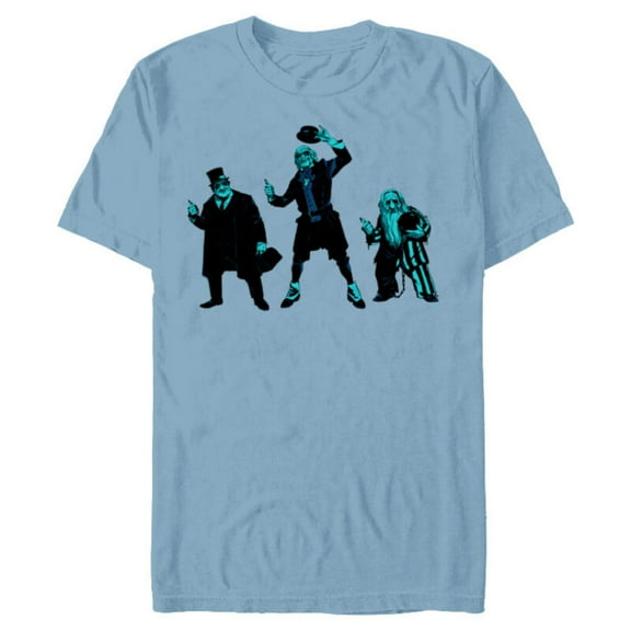 Disney Haunted Mansion Movie Hitchhiking Ghosts Trio - Short Sleeve Blended T-Shirt for Adults - Customized-Ocean Blue