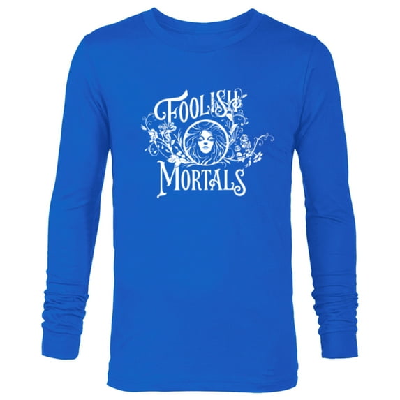 Disney Haunted Mansion Movie Madame Leota Foolish Mortals - Long Sleeve T-Shirt for Men - Customized-Navy