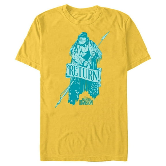 Disney Haunted Mansion Movie Mariner Captain Ghost Return - Short Sleeve Blended T-Shirt for Adults - Customized-Yellow