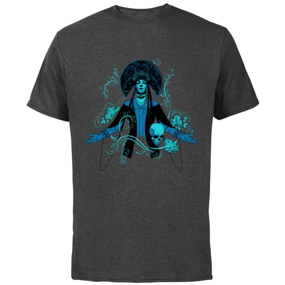 Disney Haunted Mansion Movie Psychic Harriet Illustration - Short Sleeve Cotton T-Shirt for Adults - Customized-Charcoal