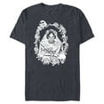 thumbnail image 1 of Disney Haunted Mansion Movie The Bride Ghost Skulls & Roses - Short Sleeve Blended T-Shirt for Adults - Customized-Navy Heather, 1 of 5