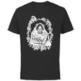 thumbnail image 1 of Disney Haunted Mansion Movie The Bride Ghost Skulls & Roses - Short Sleeve Cotton T-Shirt for Adults - Customized-Black, 1 of 5