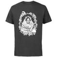 thumbnail image 1 of Disney Haunted Mansion Movie The Bride Ghost Skulls & Roses - Short Sleeve Cotton T-Shirt for Adults - Customized-Charcoal, 1 of 5