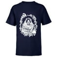 thumbnail image 1 of Disney Haunted Mansion Movie The Bride Ghost Skulls & Roses - Short Sleeve T-Shirt for Kids - Customized-Navy, 1 of 5