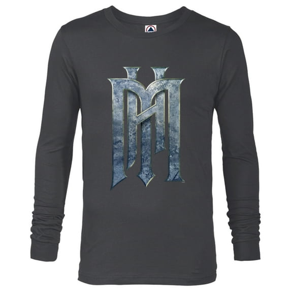 Disney Haunted Mansion Official Live-Action Movie H.M. Logo - Long Sleeve T-Shirt for Men - Customized-Charcoal Heather