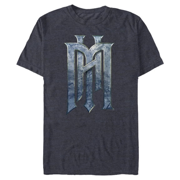 Disney Haunted Mansion Official Live-Action Movie H.M. Logo - Short Sleeve Blended T-Shirt for Adults - Customized-Navy Heather