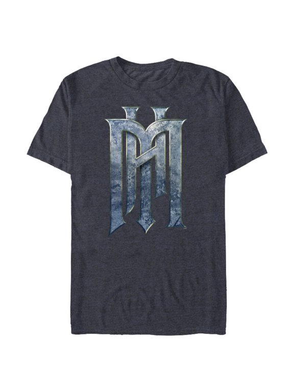 Haunted Mansion Official Live-Action Movie H.M. Logo - Short Sleeve Blended T-Shirt for Adults - Customized-Navy Heather