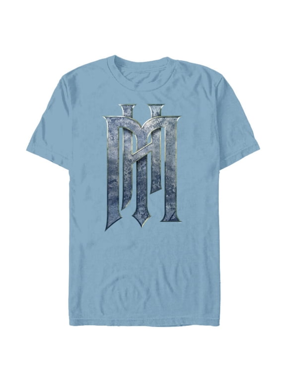 Haunted Mansion Official Live-Action Movie H.M. Logo - Short Sleeve Blended T-Shirt for Adults - Customized-Ocean Blue