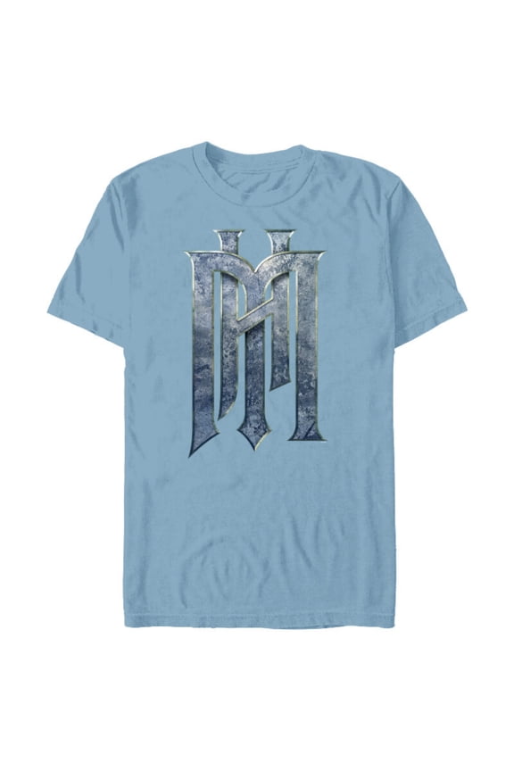 Haunted Mansion Official Live-Action Movie H.M. Logo - Short Sleeve Blended T-Shirt for Adults - Customized-Ocean Blue