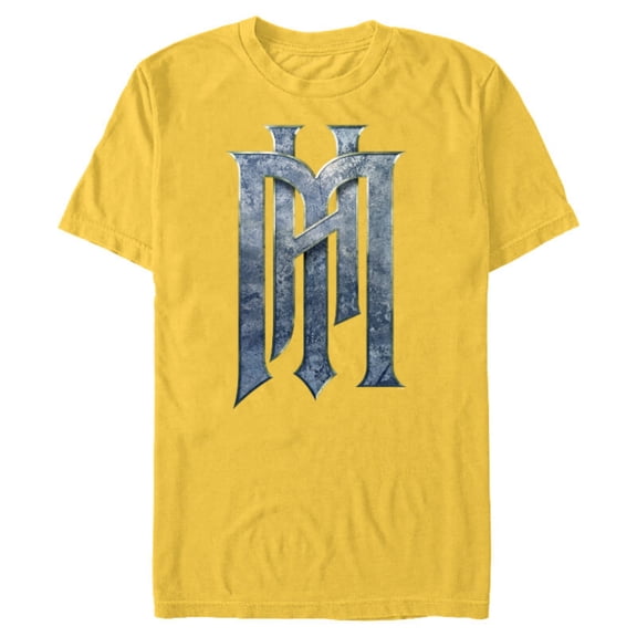 Disney Haunted Mansion Official Live-Action Movie H.M. Logo - Short Sleeve Blended T-Shirt for Adults - Customized-Yellow