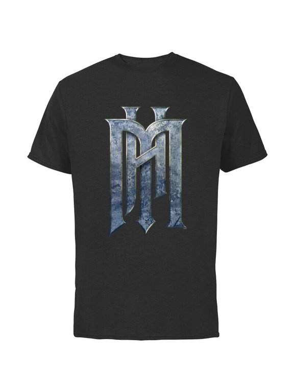 Haunted Mansion Official Live-Action Movie H.M. Logo - Short Sleeve Cotton T-Shirt for Adults - Customized-Black