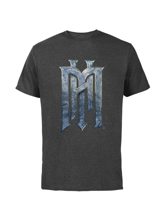 Haunted Mansion Official Live-Action Movie H.M. Logo - Short Sleeve Cotton T-Shirt for Adults - Customized-Charcoal